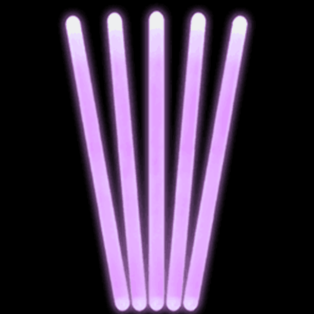 12 Inch Premium Purple Jumbo Glow Sticks - Pack of 10