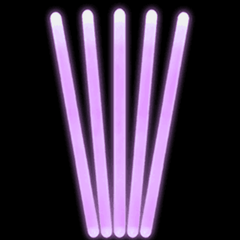 12 Inch Premium Purple Jumbo Glow Sticks - Pack of 10