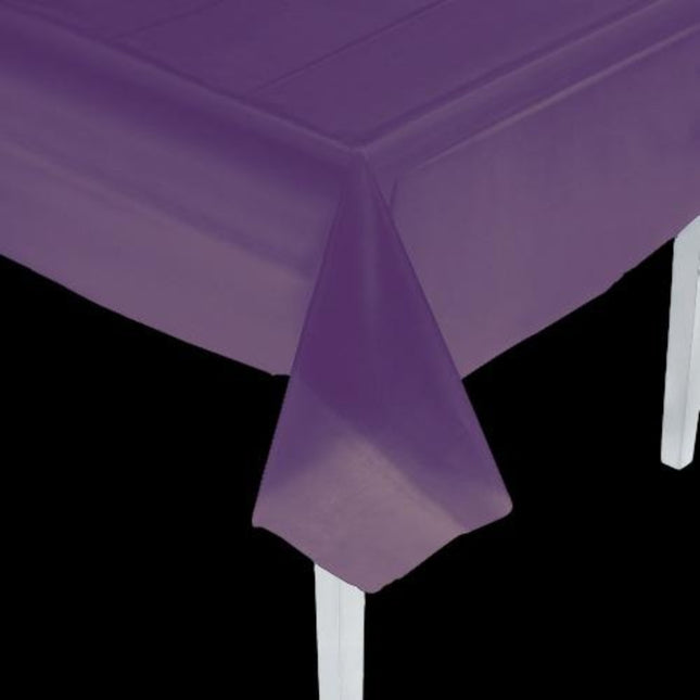 Plum Rectangle Plastic Tablecloth