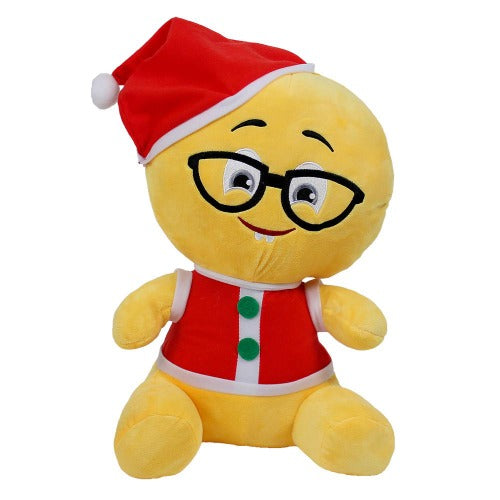 15 Inch Plush Christmas Emoji with Glasses