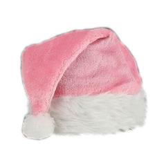 Pink Stylish Fluffy Fur Santa Christmas Plush Hat