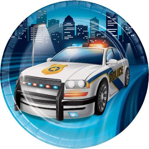 Police Party Paper Dessert Plates