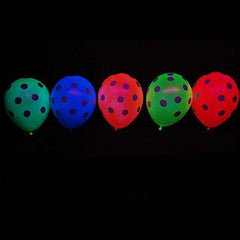 Neon Latex Assorted 11 inch UV Blacklight Reactive Polka Dot Balloons