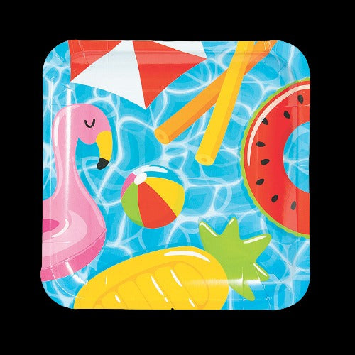 Pool Party Paper Dinner Plates