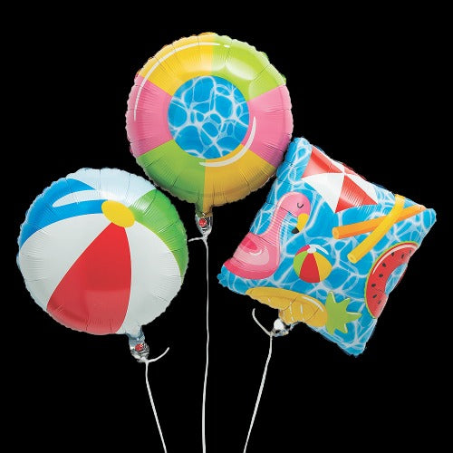 Pool Party Mylar Balloons