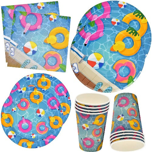 Pool Beach Summer Party Supplies Set