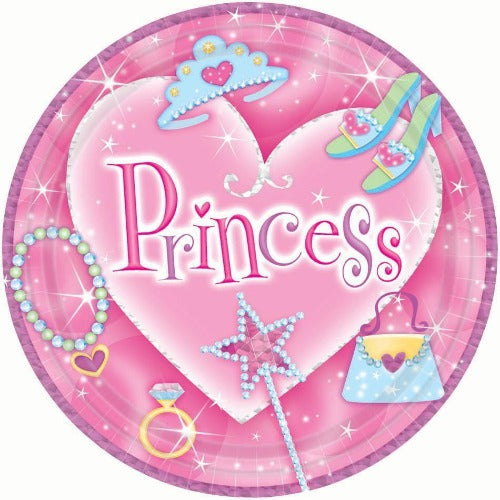 Princess Pink Party Dessert Plates