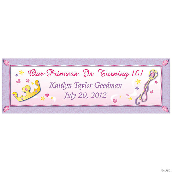Princess Party Custom Banner - Small