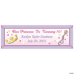Princess Party Custom Banner - Small