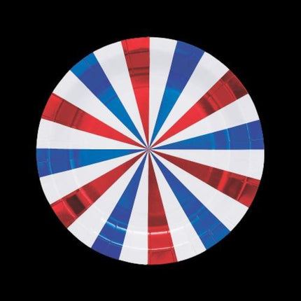 Star Spangled Paper Dinner Plates - 8 Pieces | PartyGlowz
