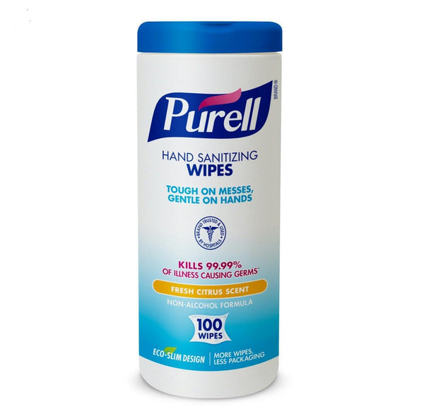 Purell Antibacterial Hand Sanitizing Wipes Kills 99.99% Germs-100 Wipes Container