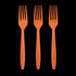 Pumpkin Orange Plastic Forks