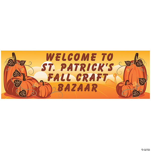 Pumpkin Fall Custom Banner - Medium