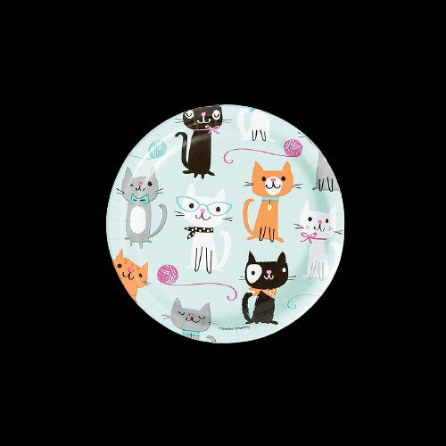 Purr-Fect Party Paper Dessert Plates