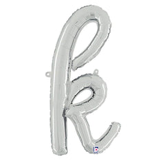 24  Script Letter  K  Silver (Air-Fill Only)