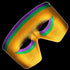 Masquerade Purple, Green, Gold Unlit Metallic Mask Mardi Gras Face Mask