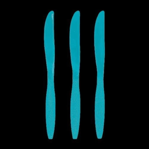 Turquoise Color Plastic Knives