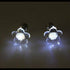 LED Light Up White Flower Stud Earrings