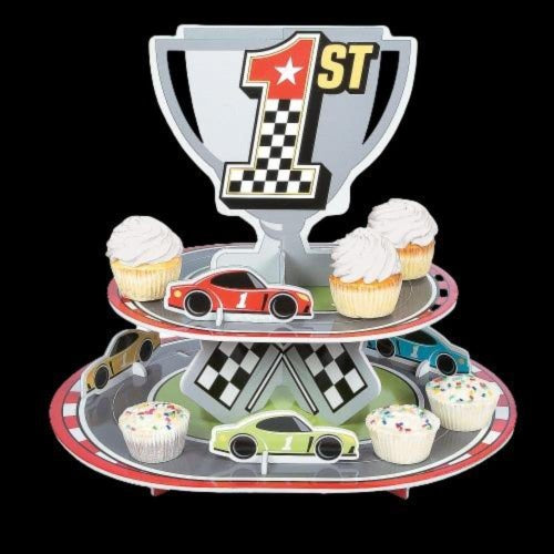 Race Car Birthday Cupcake Stand