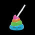 10 Oz Rainbow Poop Emoji Plastic Cups with Lids & Straws
