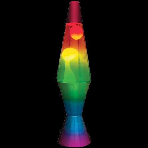 11.5 inch 12oz Hand Painted Rainbow Lava Lamp
