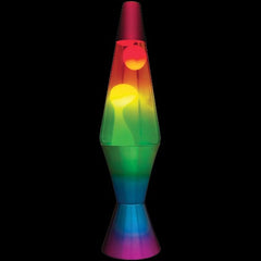 11.5 inch 12oz Hand Painted Rainbow Lava Lamp