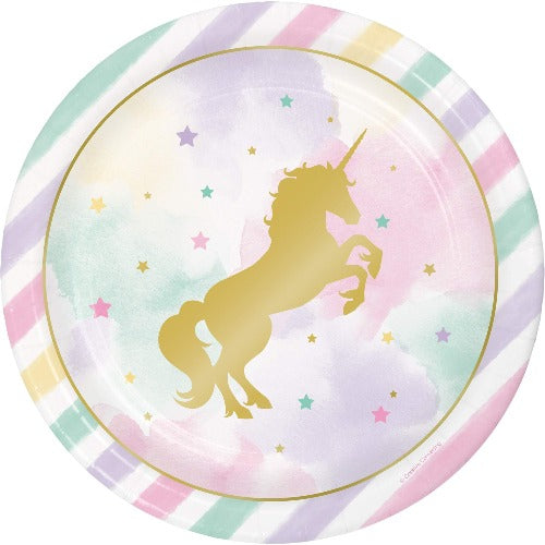 Rainbow Unicorn Dinner Plates