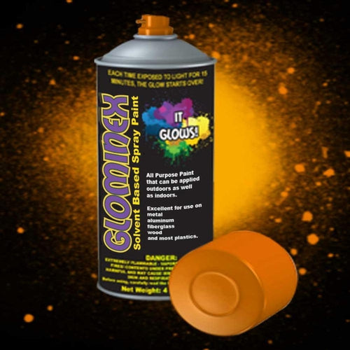 Glominex Glow Spray Paint 4oz Orange