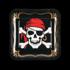 Pirate Square Paper Dinner Plates