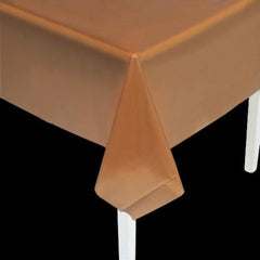 Gold Rectangle Plastic Tablecloth