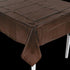 Chocolate Brown Rectangle Plastic Tablecloth