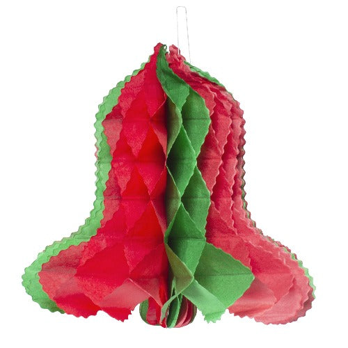Red & Green 12" Tissue Bell