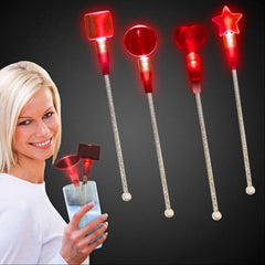 Red LED Cocktail Stir Sticks