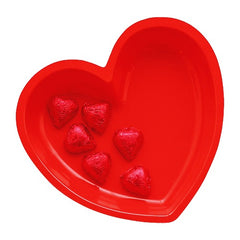 9" Plastic Red Heart Tray