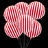 Red Striped 18" Mylar Balloons