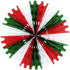 Red, White And Green Fan Decoration