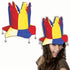 Red, Yellow, And Blue Velvet Jester Hat