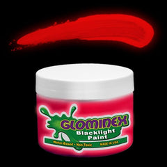 Glominex Blacklight UV Reactive Paint 4 oz Red