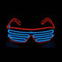 EL-Wire 80's Style Party Shades - Red and Blue