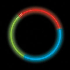 22 Inch Premium Jumbo Glow Necklaces Tricolor - Red Green Blue