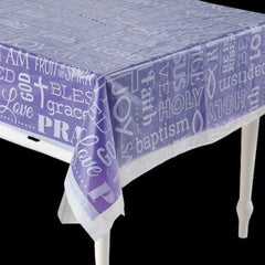 Religious Clear Plastic Tablecloth