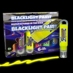Glominex Blacklight UV Reactive Paint 1oz Tubes Retail Ready Assorted