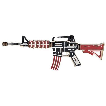 Natural Wood 3D Puzzle 17" M4 Assault Rifle Craft Building Set