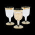 6 Oz Gold Rimmed Plastic Wine Glasses