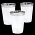 12 Oz Silver Rim Plastic Cups