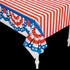 Patriotic Plastic Tablecloth With Red White Stripes & US Flag Print | PartyGlowz