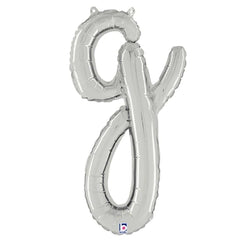 24  Script Letter  G  Silver (Air-Fill Only)