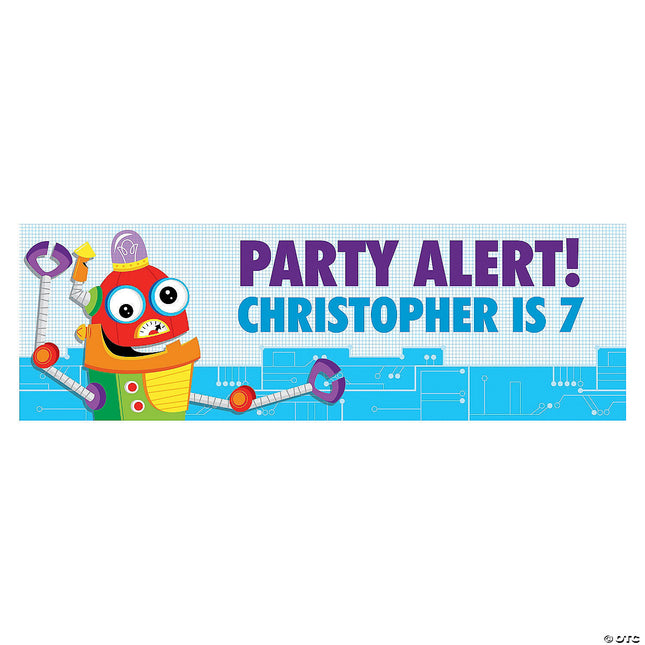 Robot Party Custom Banner - Small
