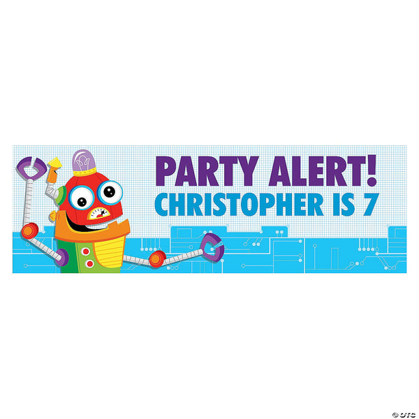 Robot Party Custom Banner - Small