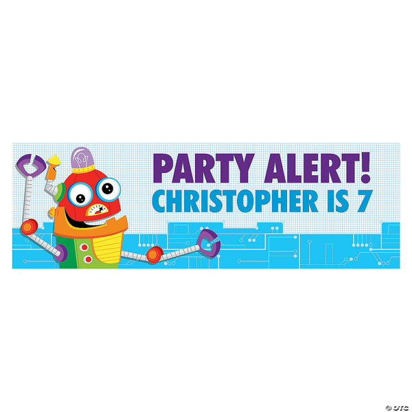 Robot Party Custom Banner - Medium